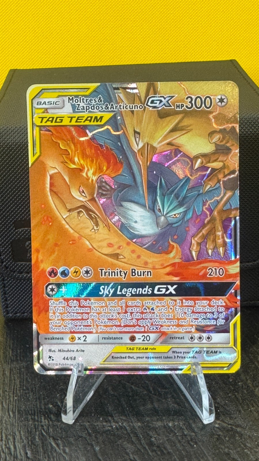 Moltres & Zapdos & Articuno GX 44/68 Hidden Fates Holo