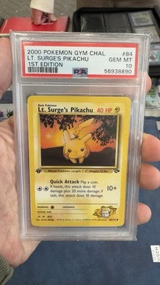 lt surges pikachu 84/132 1st edition