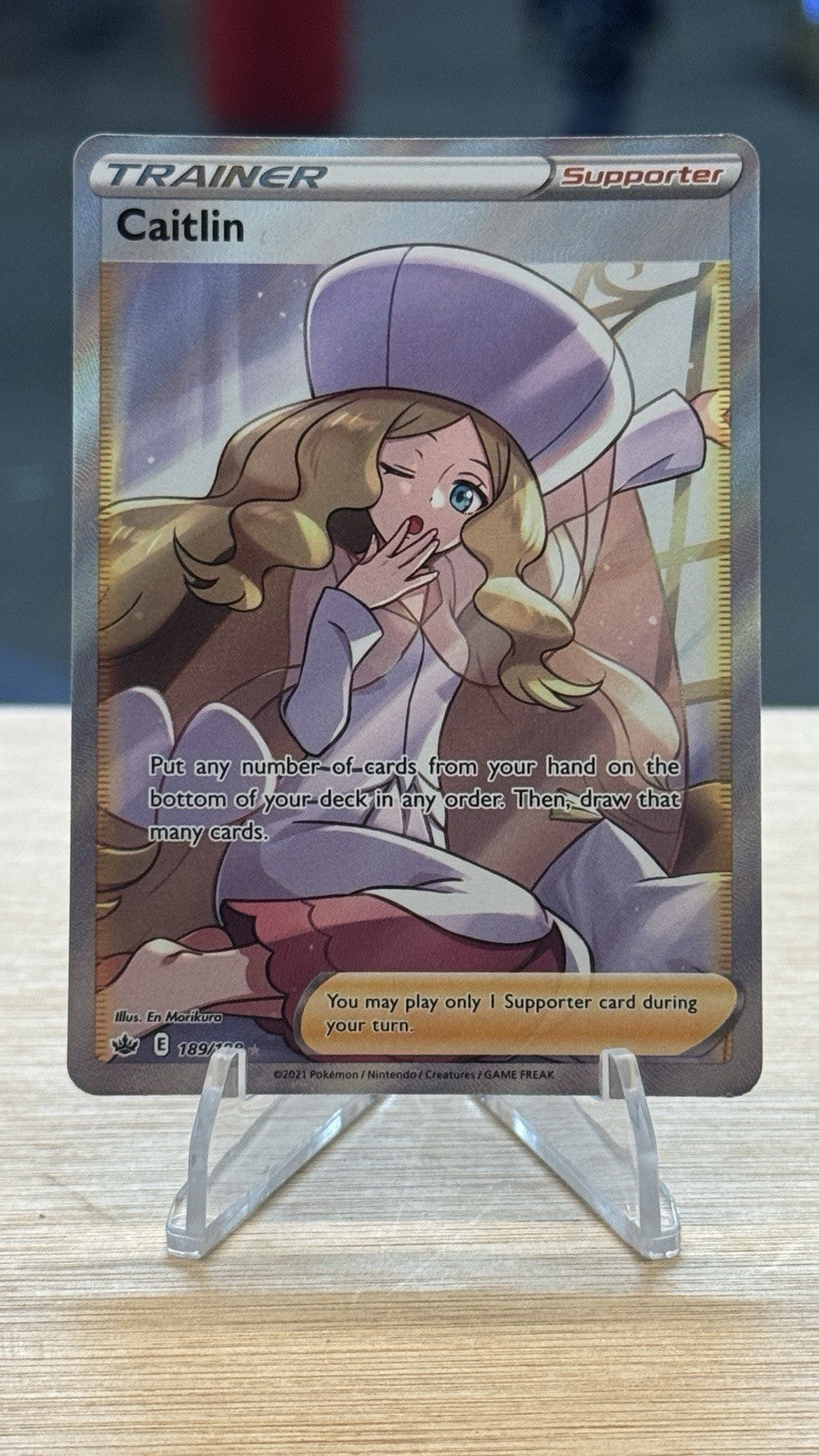 Pokemon Caitlin (Full Art) 189/198 Swsh06: Sword & Shield - Chilling Reign Holo