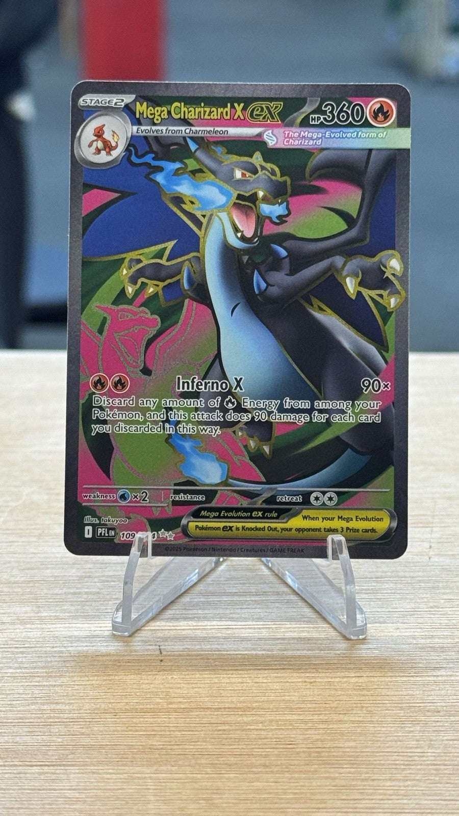 Mega Charizard x EX 109/094 SR Phantasmal Flames, Near Mint
