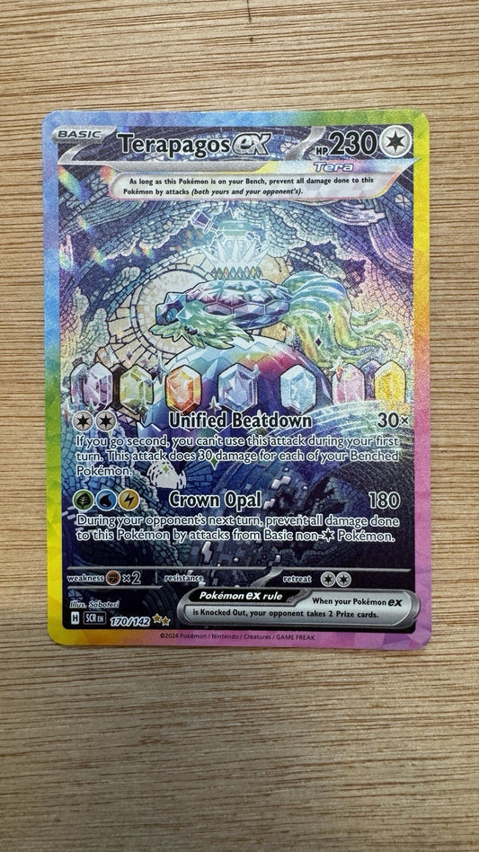 Terapagos EX Alternate Art Rare Pokemon Card TCG 170/142 - Stellar Crown