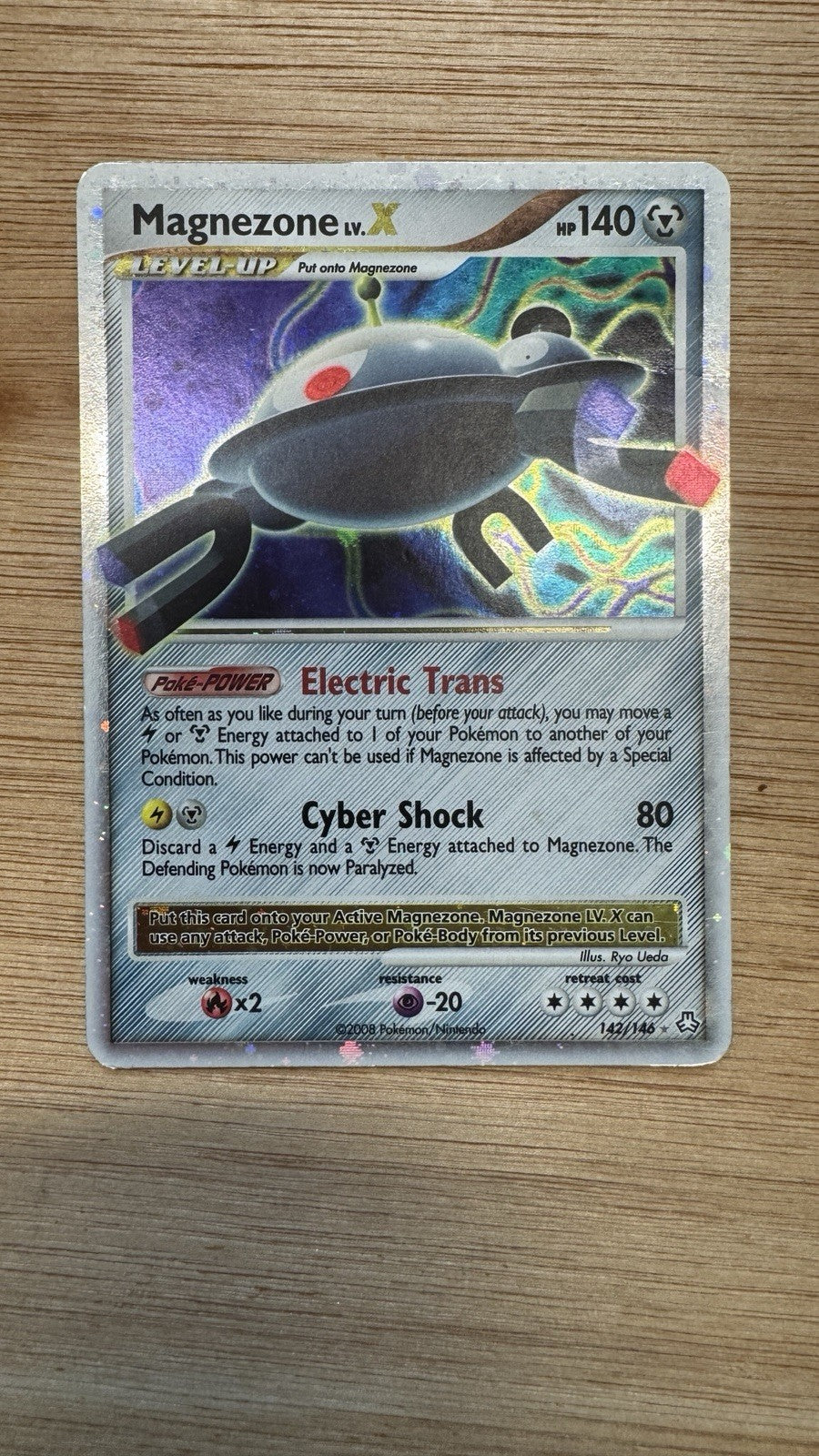Pokemon TCG Legends Awakened Magnezone English Holo Card LV.X 142/146 LP/MP
