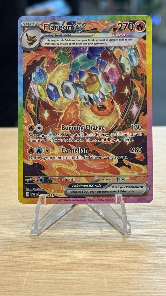 Flareon EX 146/131 Scarlet & Violet Prismatic Evolutions Illustration Rare 🔥