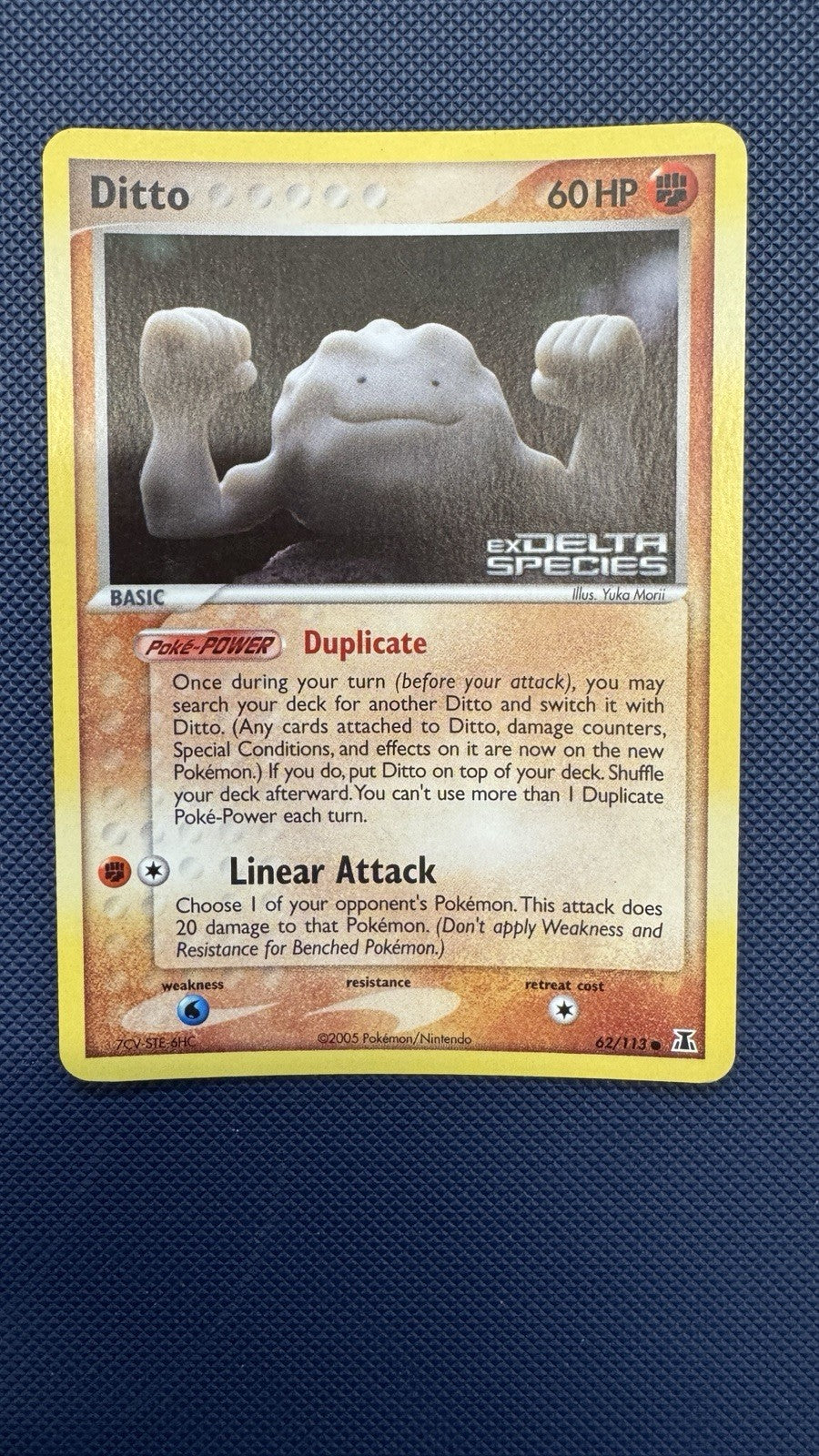 Ditto (Geodude) 62/113 Reverse Holo Stamped EX Delta Species 2005