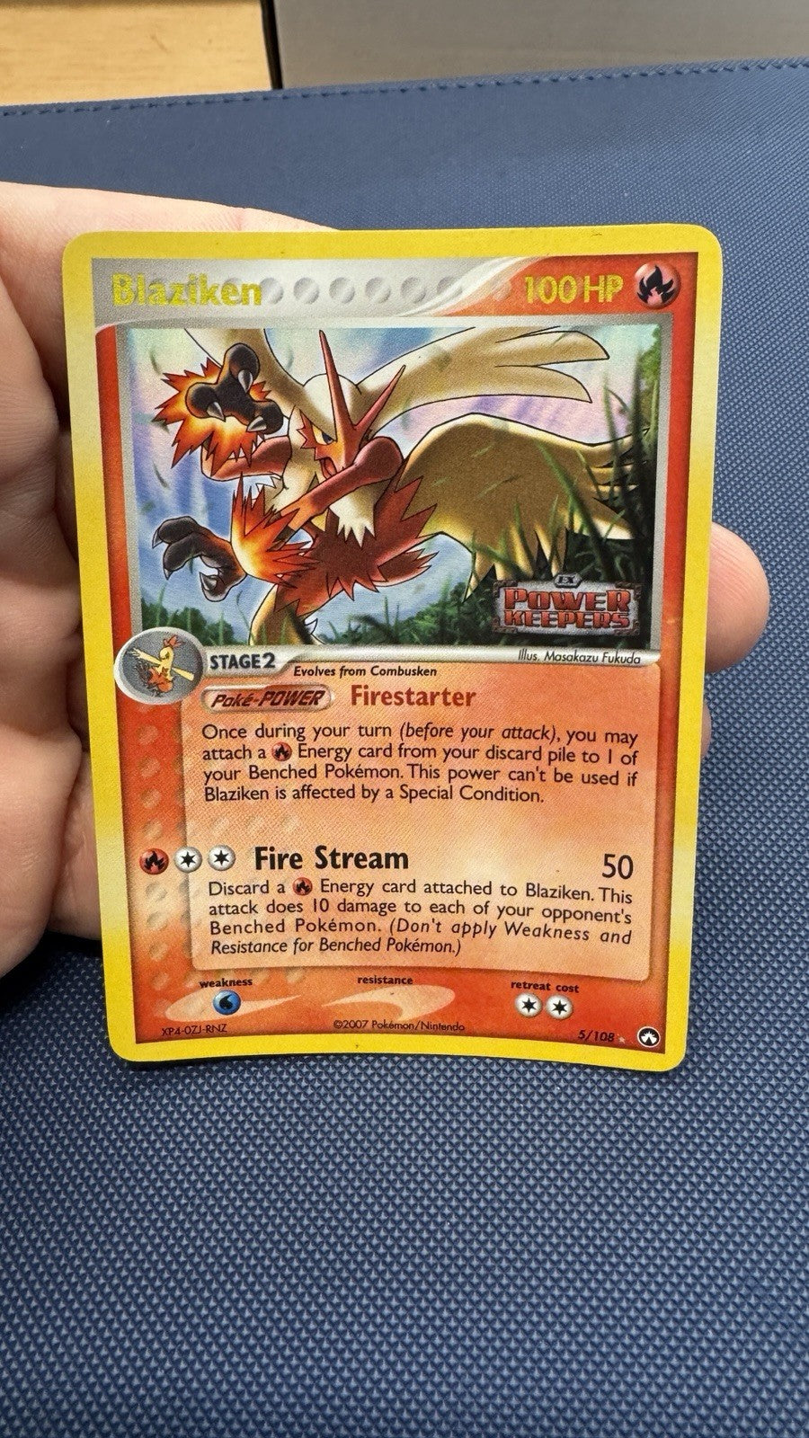 Pokemon TCG Blaziken 5/108 EX Power Keepers Reverse Holo Stamp NM