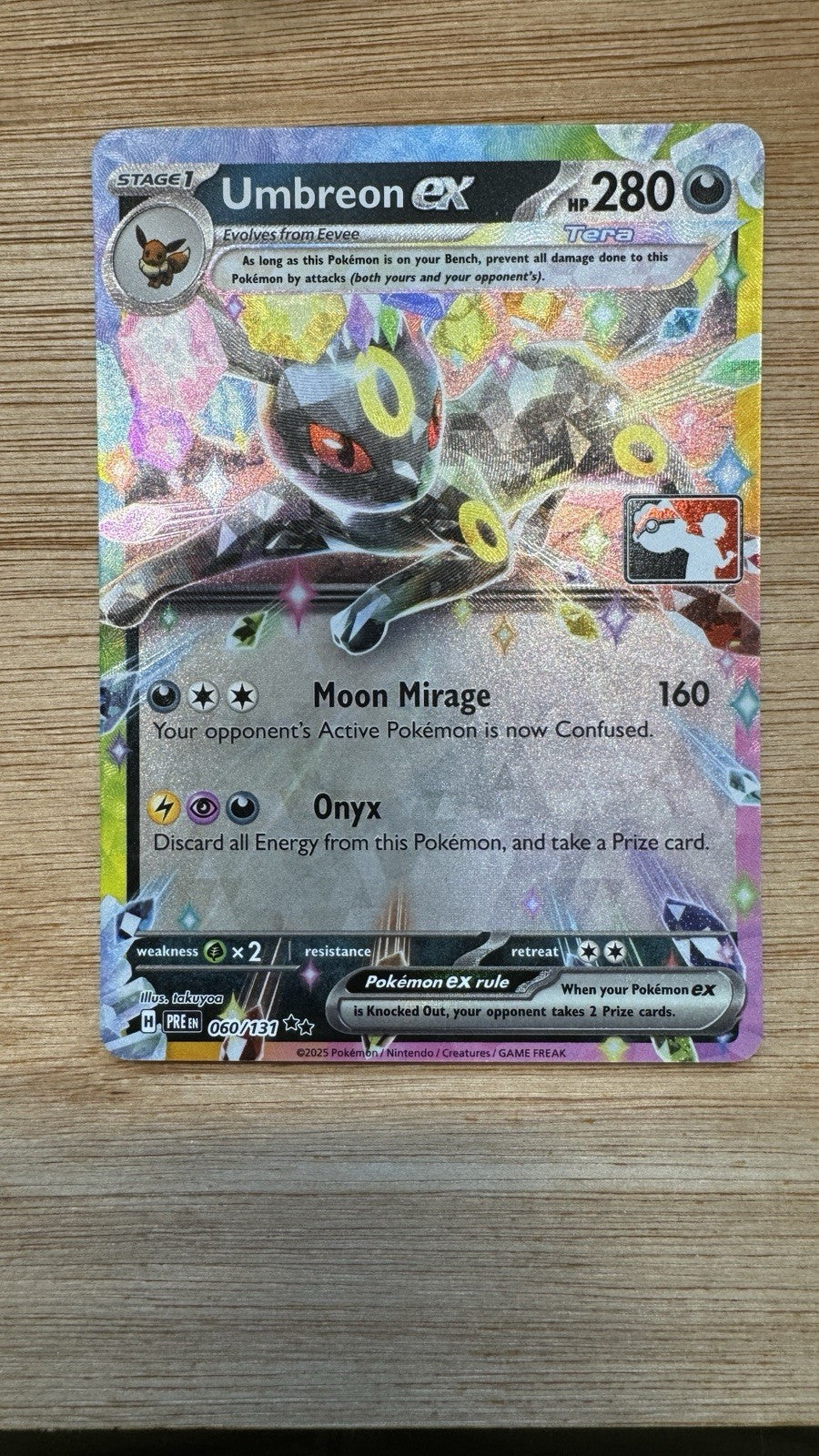 Prize Pack Series 7 Umbreon EX 060/131 PLAY STAMPED