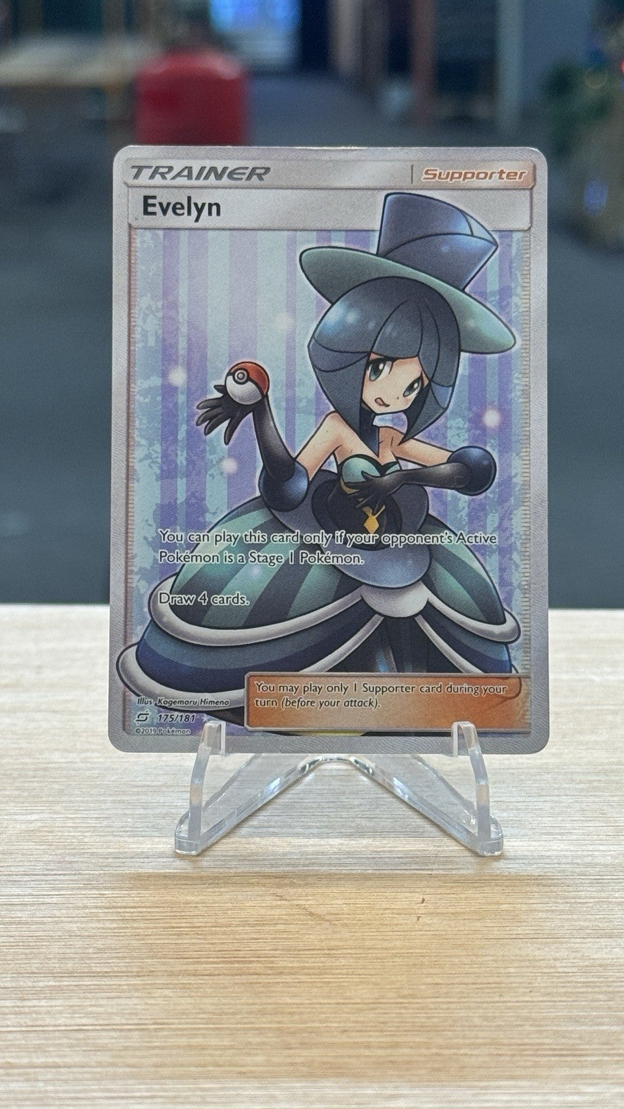 Pokemon Evelyn Full Art Trainer Sm-Team Up Holo Card 175/181 NM Condition
