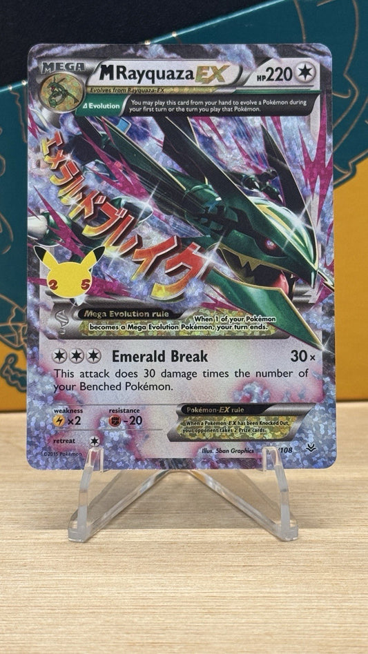 M Rayquaza EX Holo Card 76/108 Classic Collection Celebrations Pokemon TCG NM
