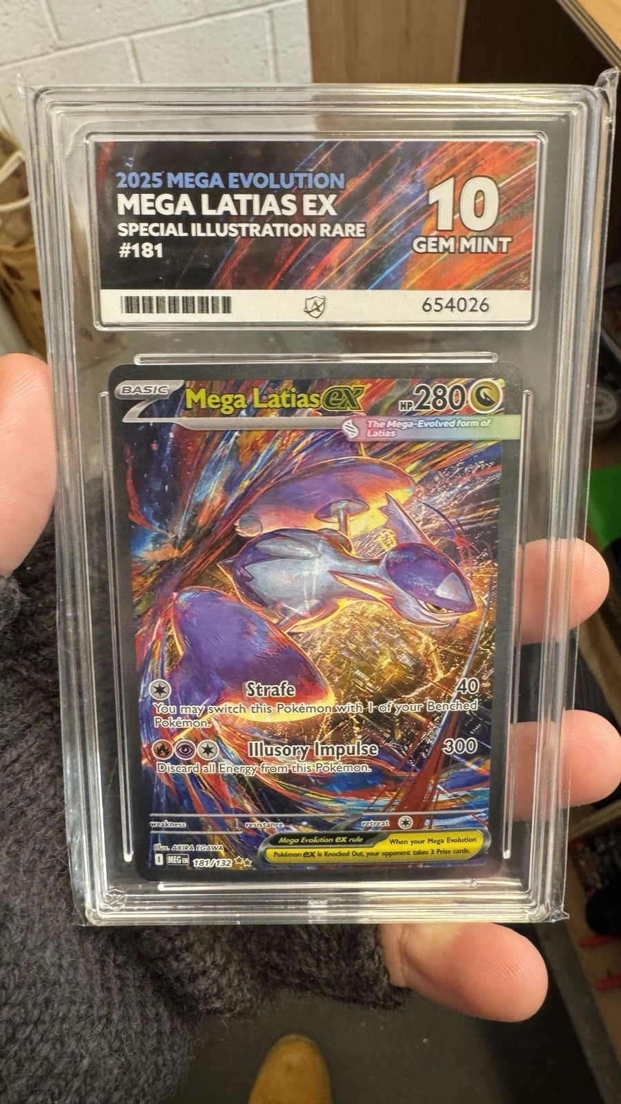 Mega Latias Ex 181/132 Evolution Pokemon Card Grade Ace 10 Perfect Subgrades