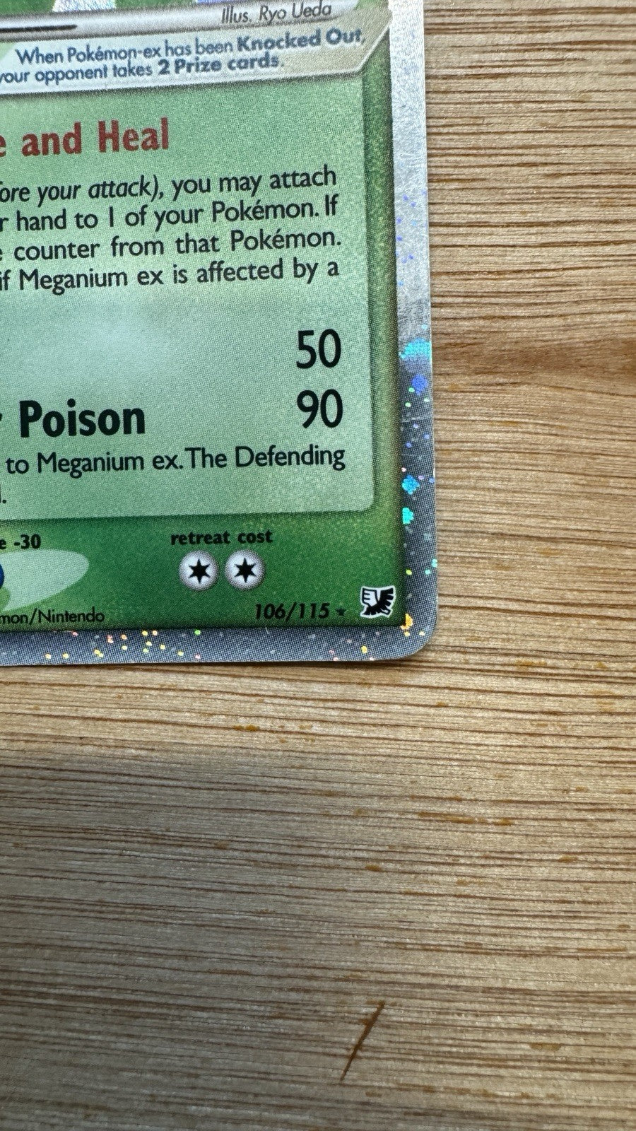 Meganium ex 106/115 Holo Rare EX Unseen Forces MP Pokemon Card