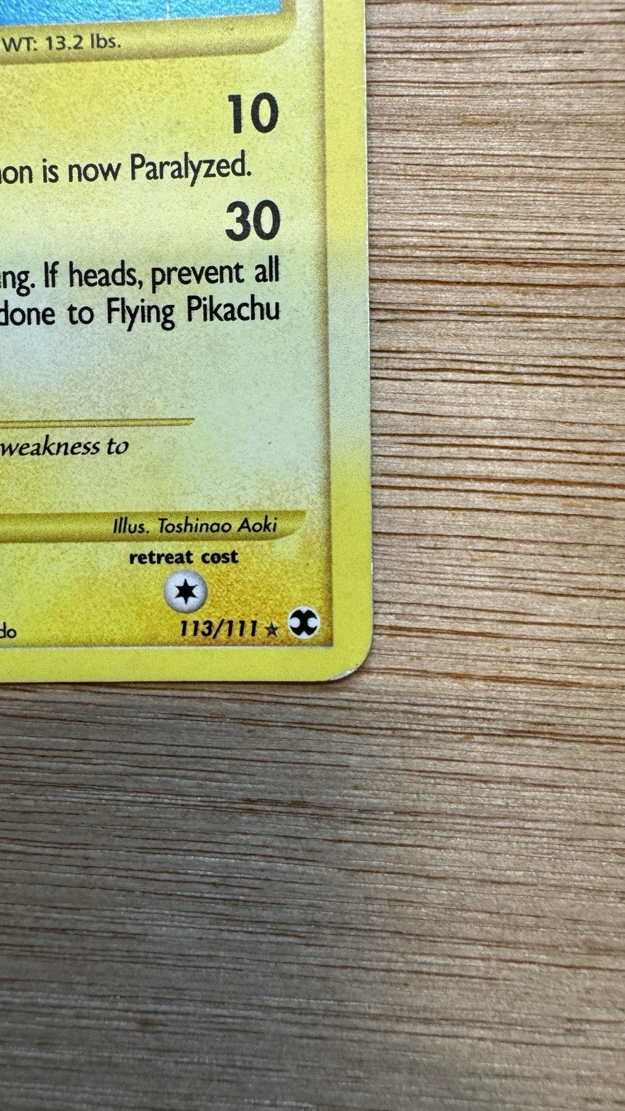Flying Pikachu 113/111 Secret Rare Holo Rising Rivals Pokemon Lightly Played LP