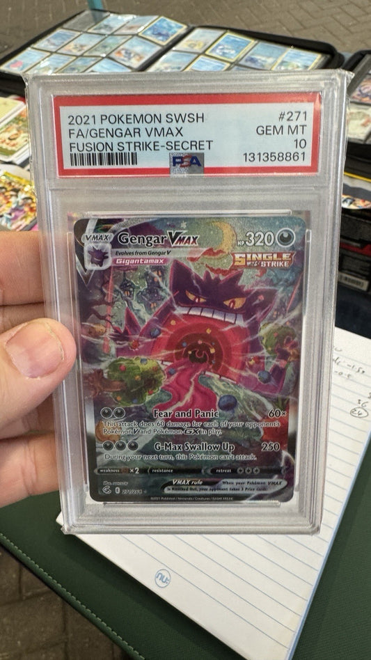 Gengar VMAX 271/264 | Full Alt Art | Holo | Pokémon Fusion Strike | PSA 10