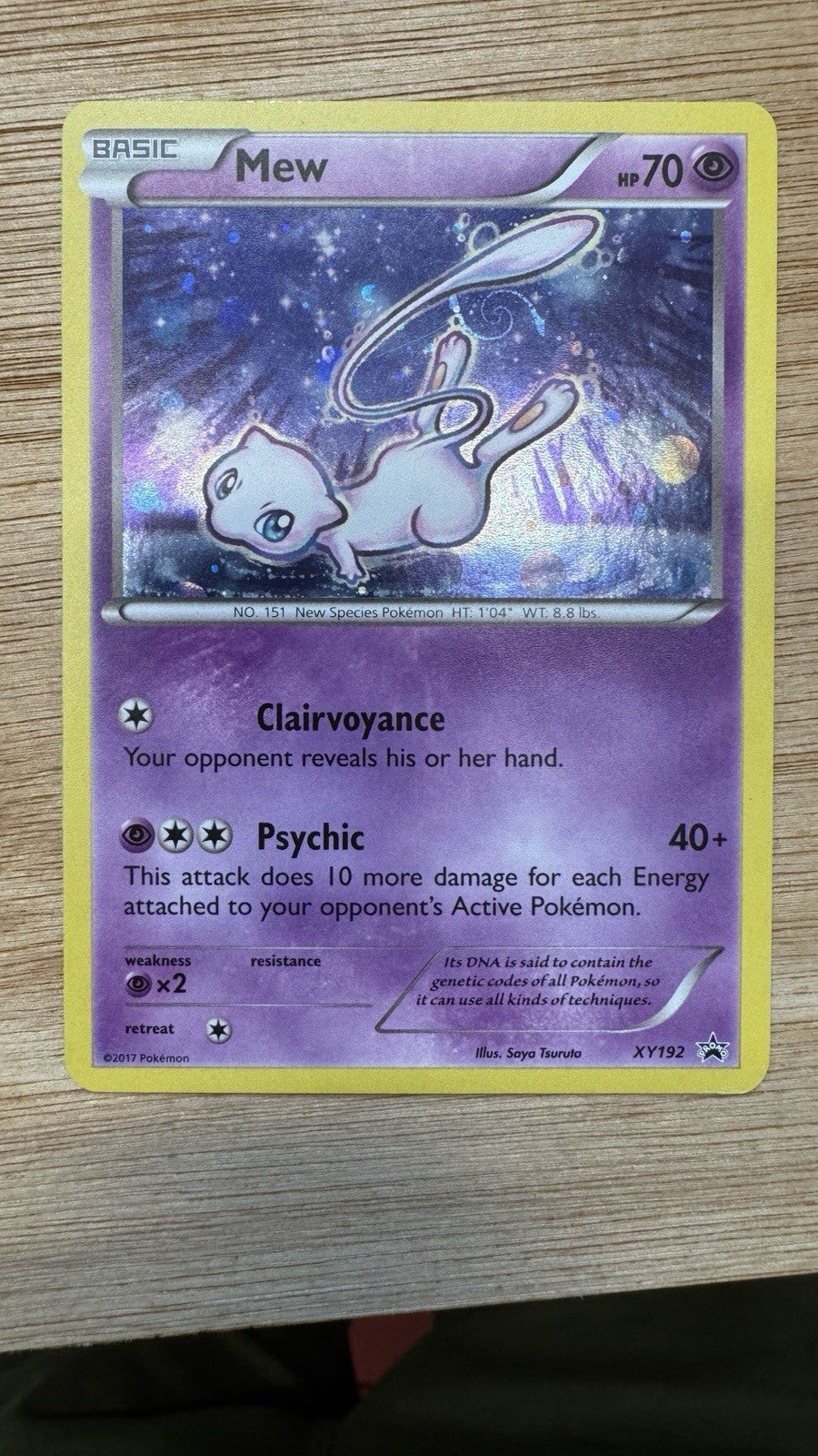 Mew XY192 X & Y Cosmos Holo Ultra Rare Black Star Promo Pokemon Card