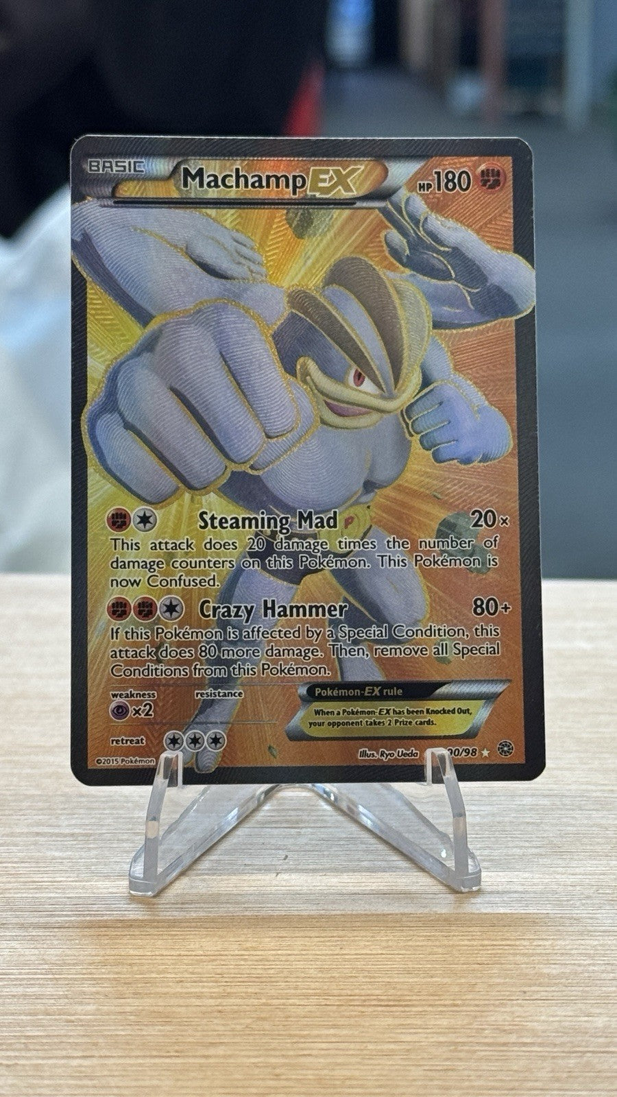 Pokémon TCG: Machamp EX 90/98 XY Ancient Origins Holo Full Art Ultra Rare NM