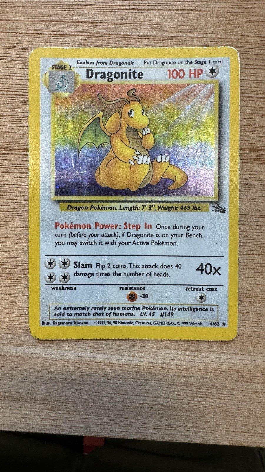 Dragonite 4/62 Holo good Condition