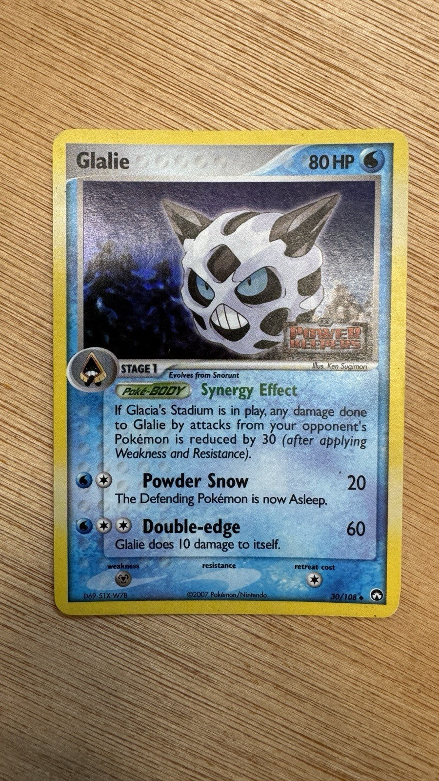 Glalie 30/108 Reverse Holo Stamped Pokemon Ex Power Keepers 2007 NM Near Mint