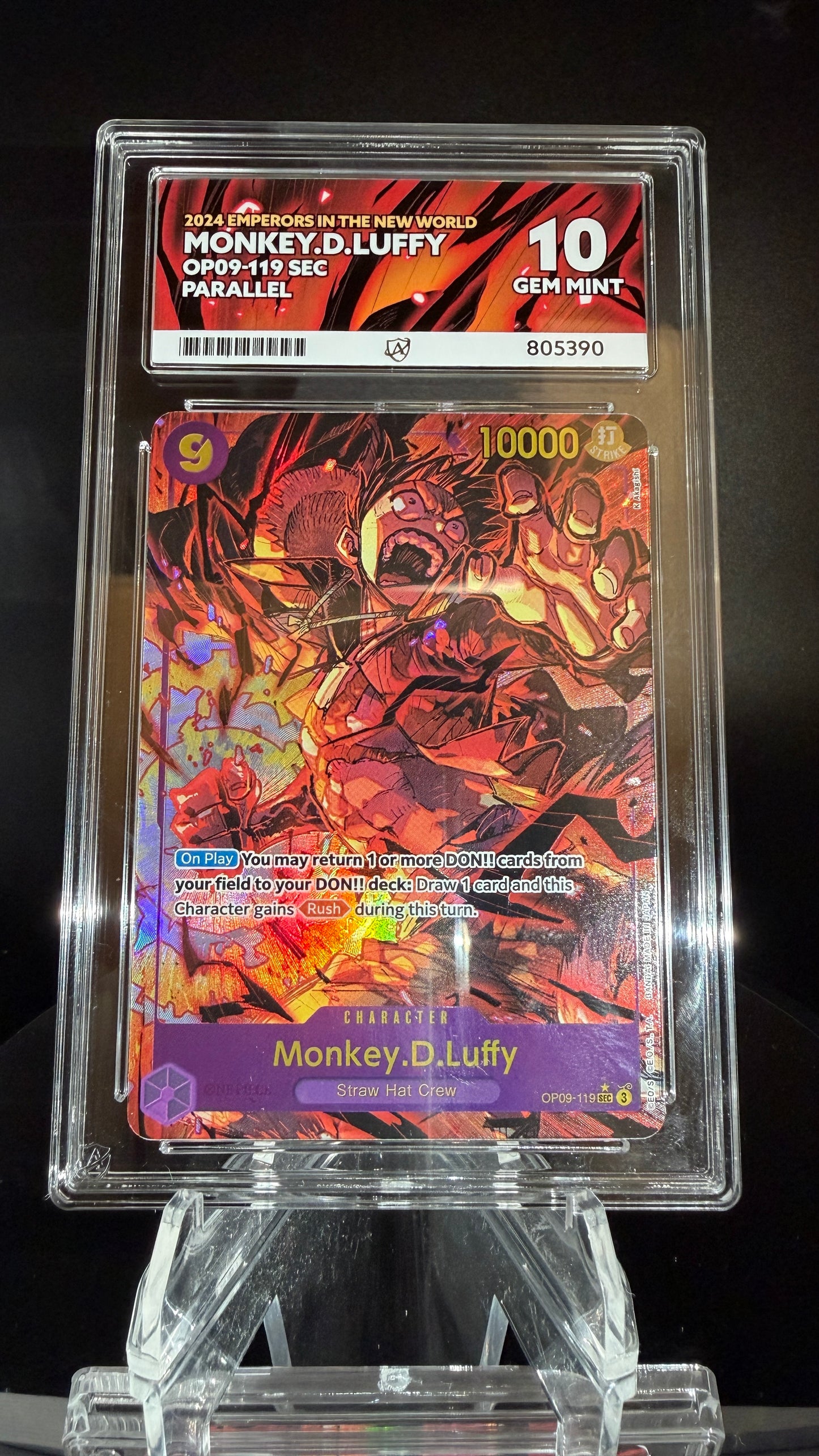 Monkey.D.Luffy OP09-119 SEC – Emperors in the New World – ACE 10 Gem Mint