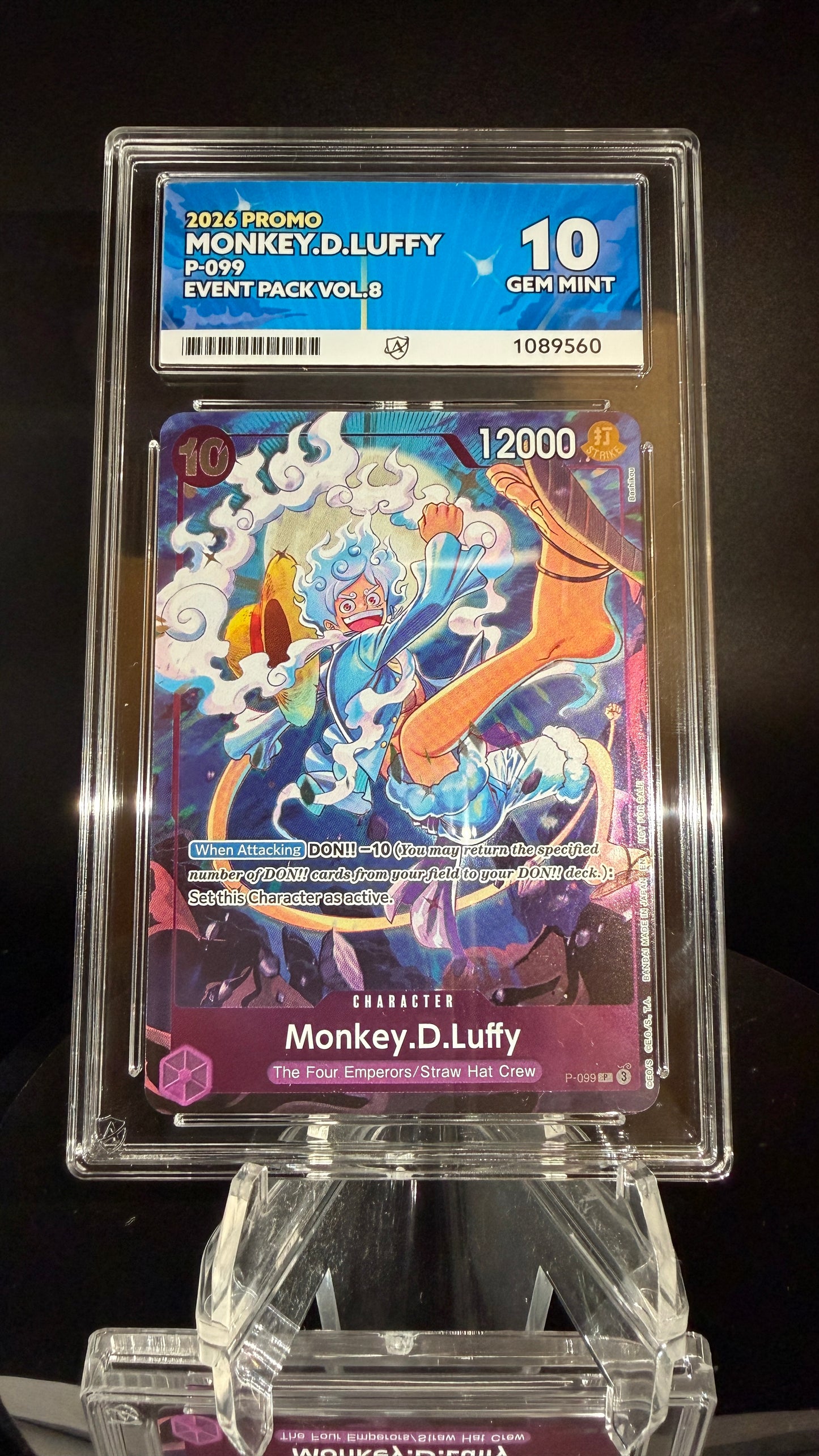 Monkey.D.Luffy P-099 Promo – Event Pack Vol.8 – ACE 10 Gem Mint