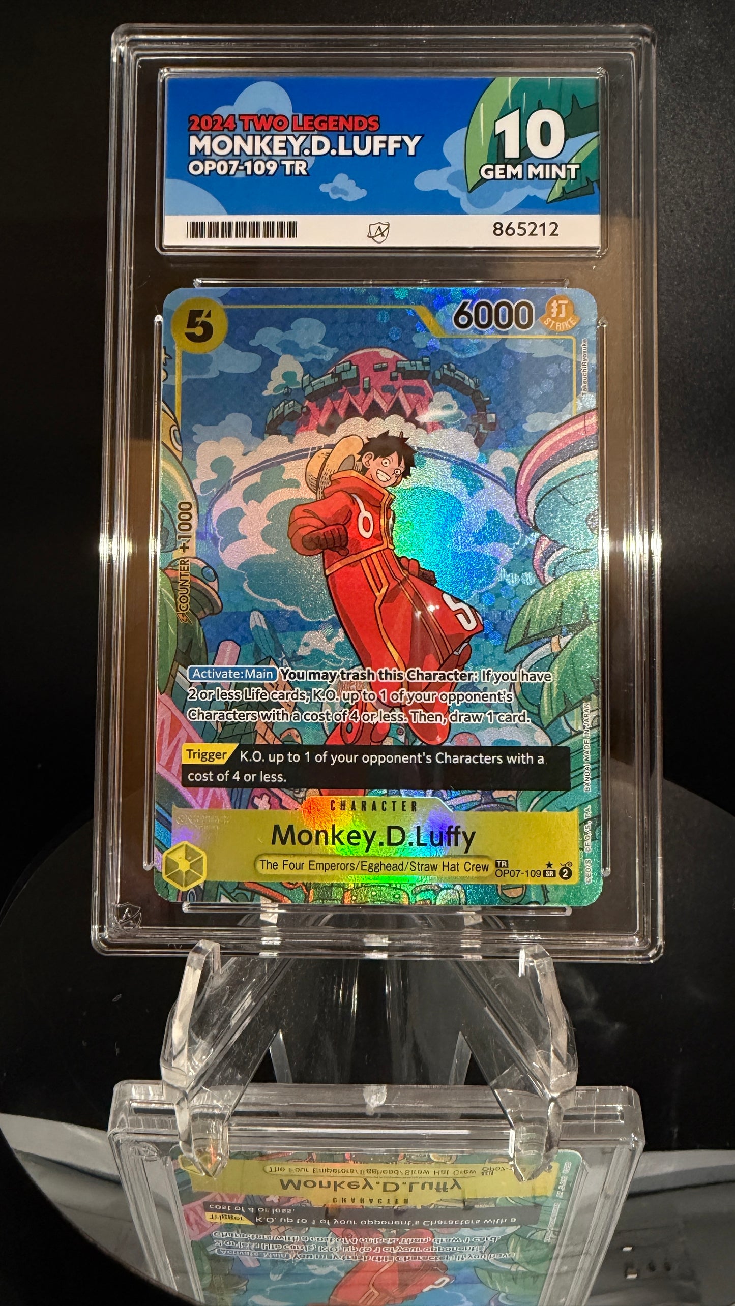 Monkey.D.Luffy OP07-109 TR – Two Legends – ACE 10 Gem Mint
