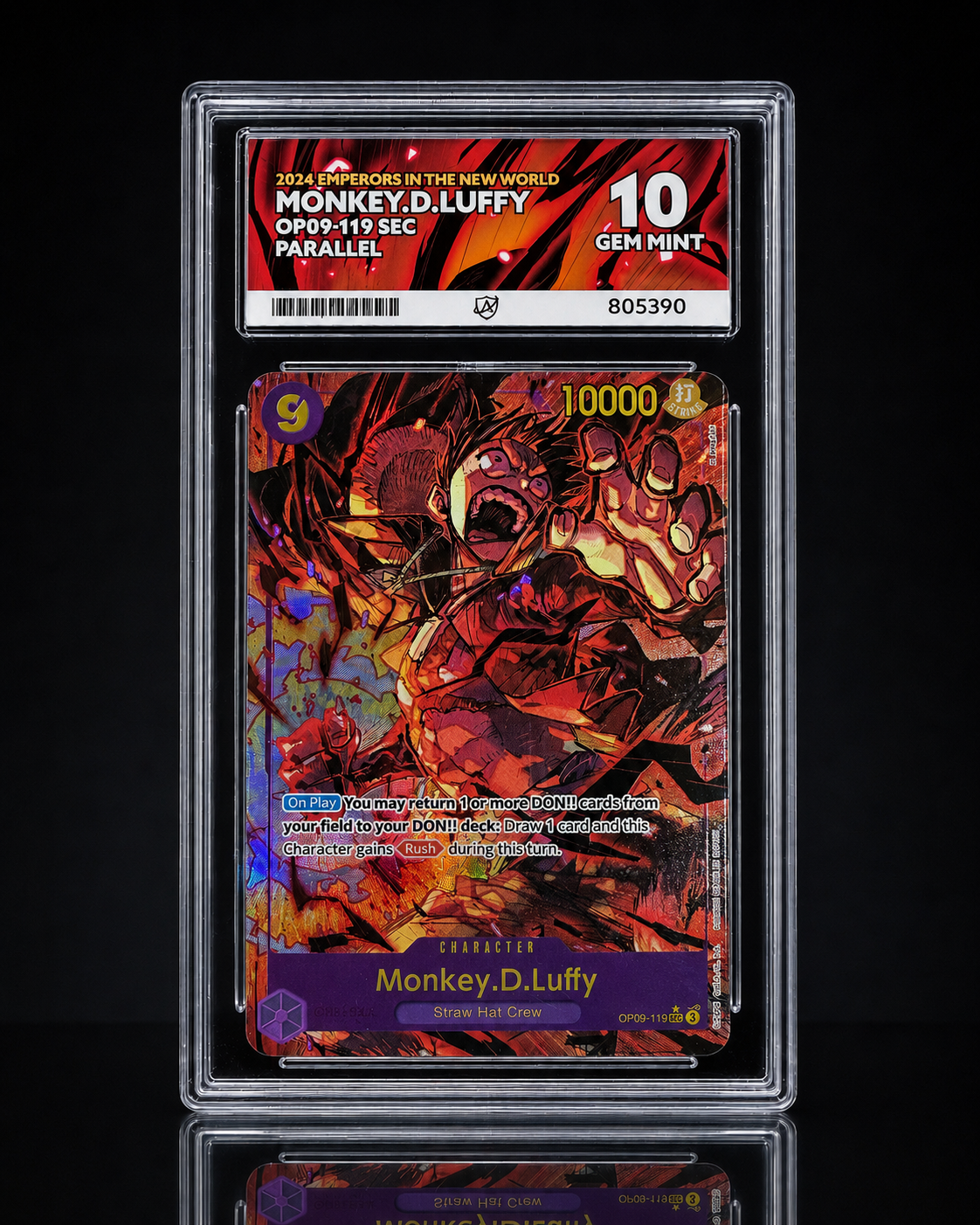 Monkey.D.Luffy OP09-119 SEC – Emperors in the New World – ACE 10 Gem Mint